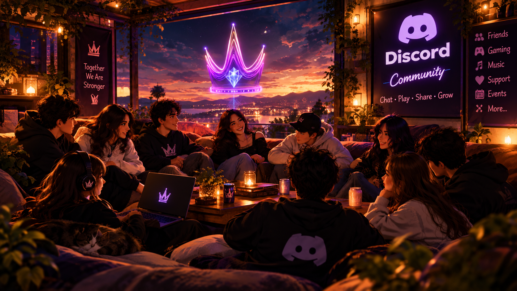 Empire Community members gathered together in a welcoming Discord community space